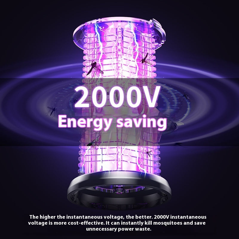2in1 Mosquito Killer Lamp, Electric Fly Catcher, USB Rechargeable, Electric Fly Trap With Night Light S0S Emergency Light.