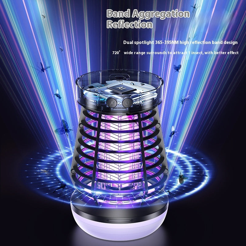 2in1 Mosquito Killer Lamp, Electric Fly Catcher, USB Rechargeable, Electric Fly Trap With Night Light S0S Emergency Light.
